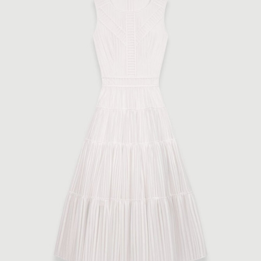 NWT Maje White Dress with fancy detail